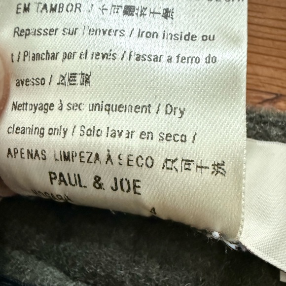 PAUL & JOE Wool Cashmere Trousers Pants Wide Leg Pleated High Rise Retro 40 US 8 - Picture 6 of 7